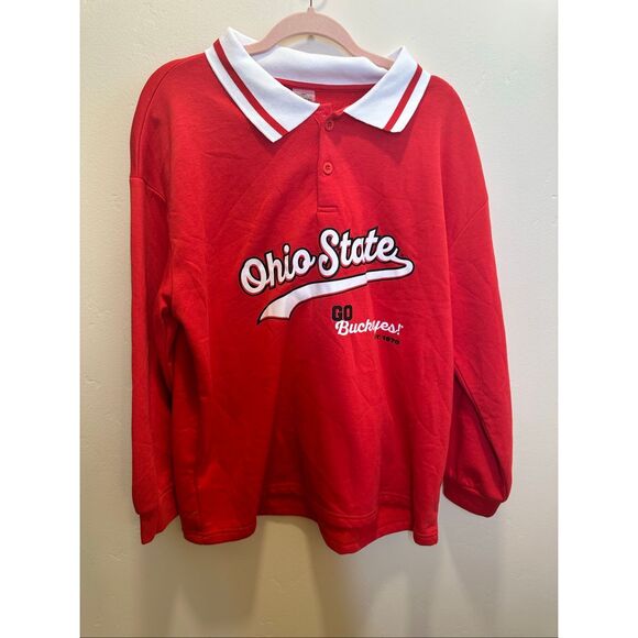 Ohio State Buckeyes Game Day Couture Red and White Pullover Size Medium New - Picture 3 of 6